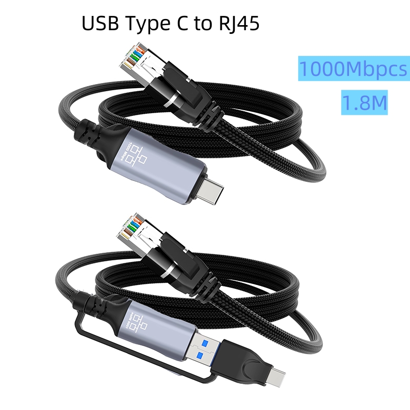 Lan Cable Gaming - Adaptateur Ethernet USB type-c vers RJ45