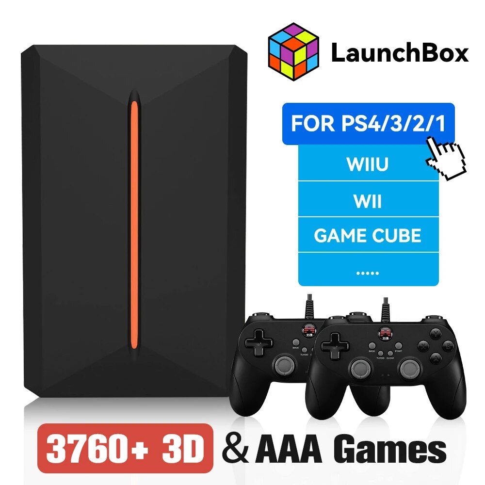 Gaming Console Gs5 - 3760 + jeux 3D/AAA pour PS4/PS3/PS2/Switch/WII/WIIU/N64/DC,
