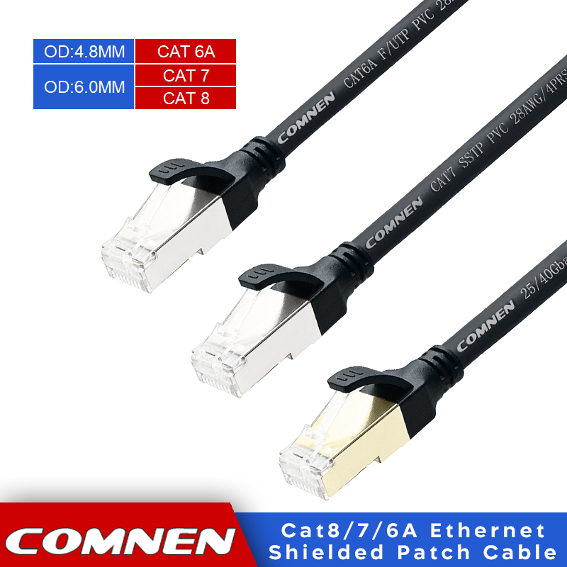 Lan Cable Gaming - COMNEN-Câble Ethernet haute vitesse Cat 8,
