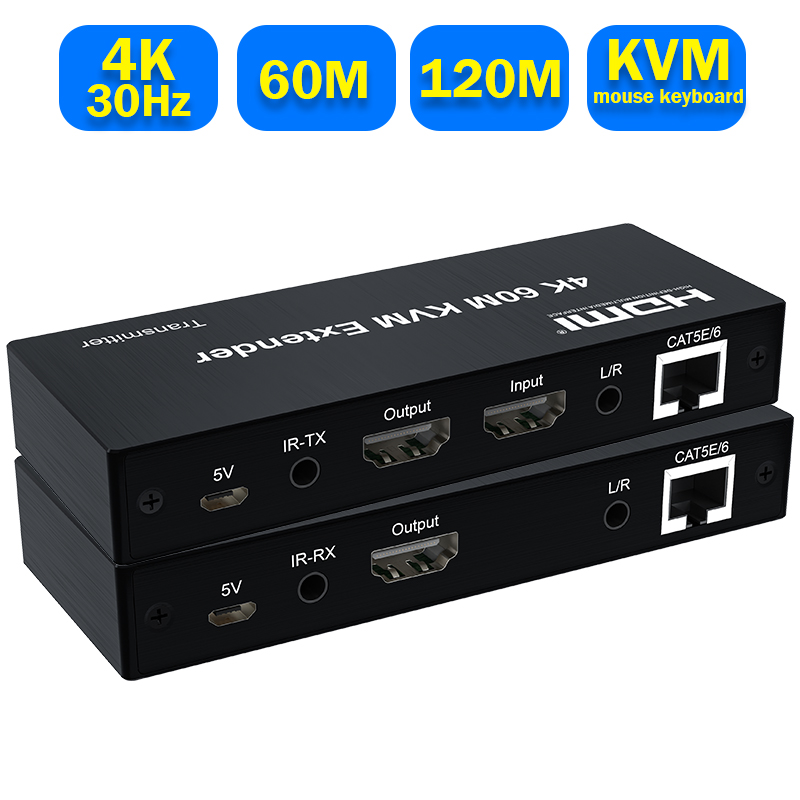 Lan Cable Gaming - Extension HDMI KVM 4K 120M, 60M