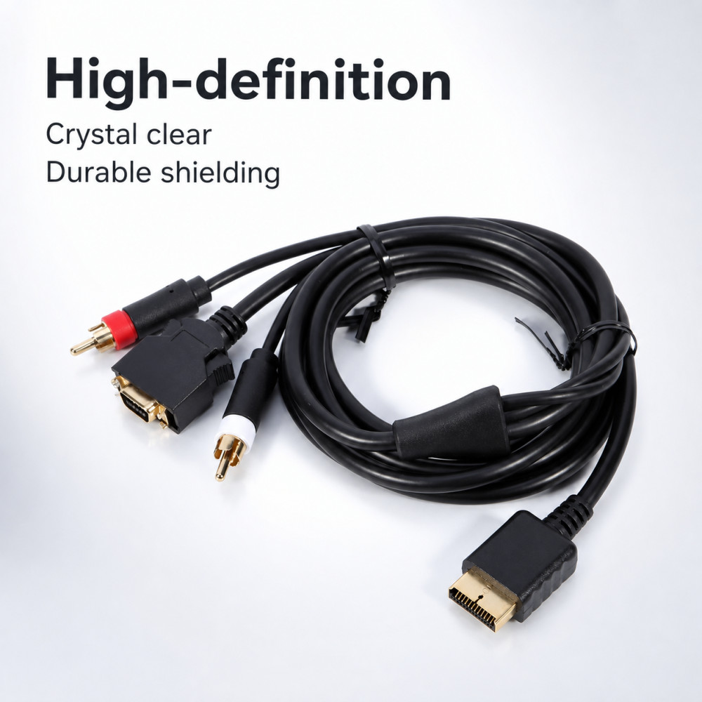 Gaming Console Definition - Câble AV plaqué or pour console