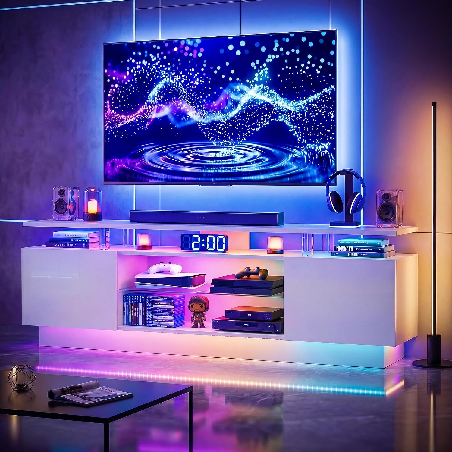 Meuble TV 70 pouces ultra-bril - Gaming Console App avis et prix