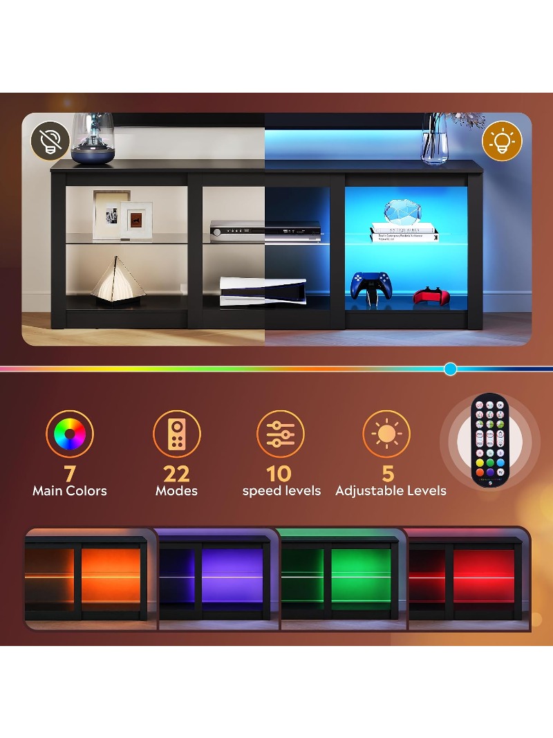 Meuble TV LED 58 pouces, centr - Gaming Console Room avis et prix