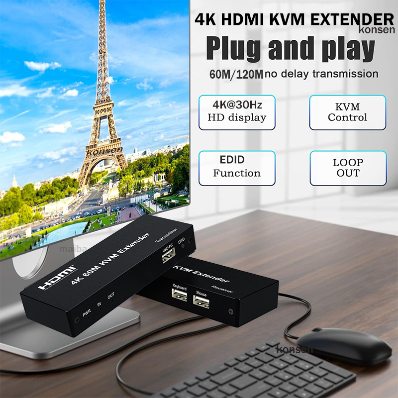 Extension HDMI KVM 4K 120M, 60 - Lan Cable Gaming avis et prix