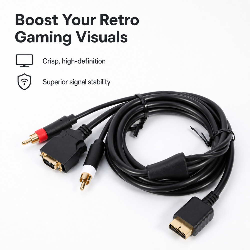 Câble AV plaqué or pour consol - Gaming Console Definition avis et prix