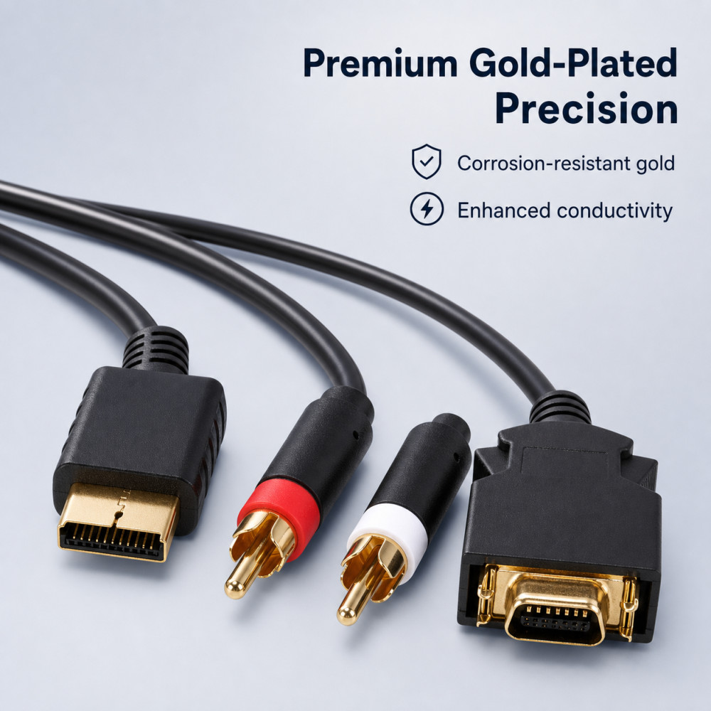 Câble AV plaqué or pour consol - Gaming Console Definition avis et prix