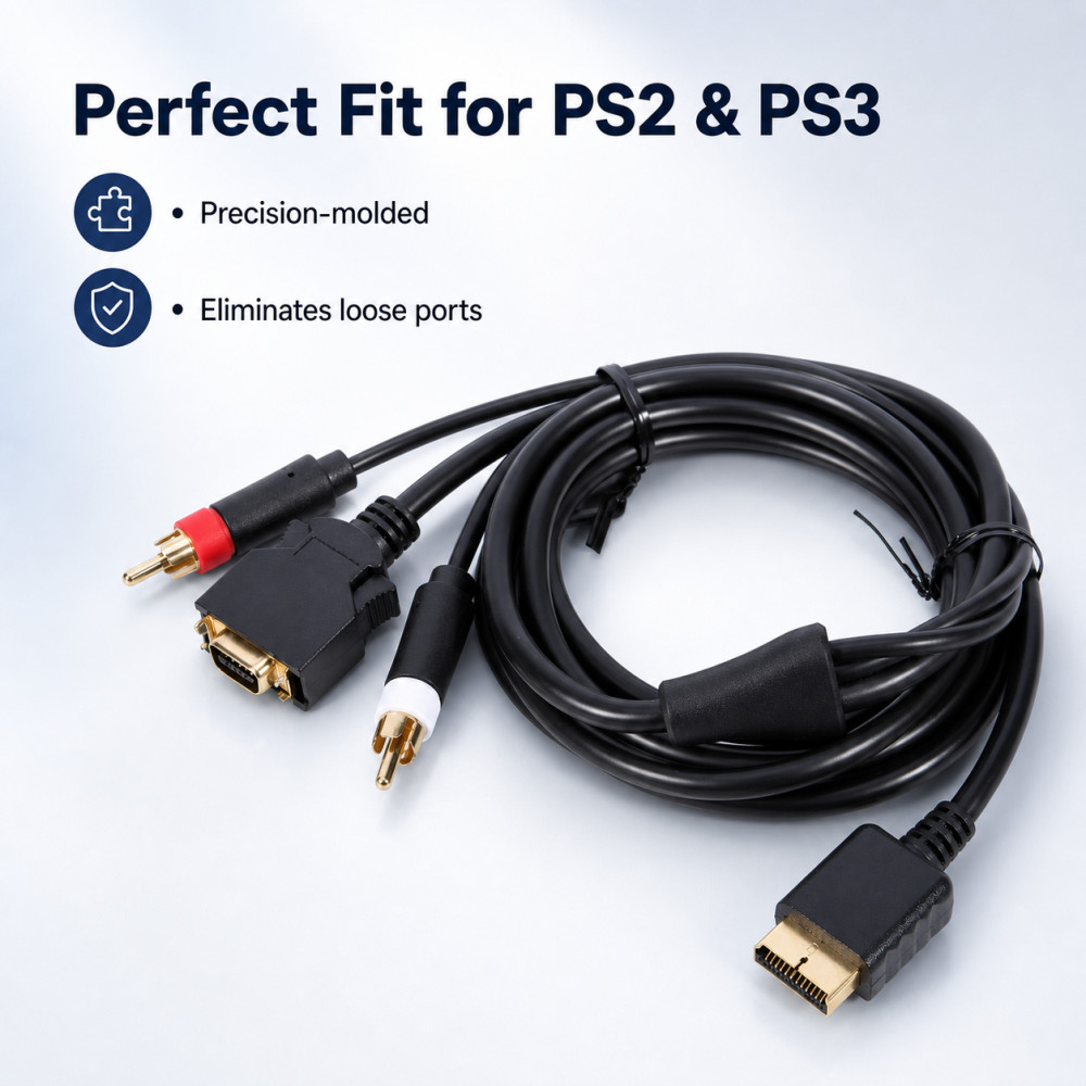 Câble AV plaqué or pour consol - Gaming Console Definition avis et prix