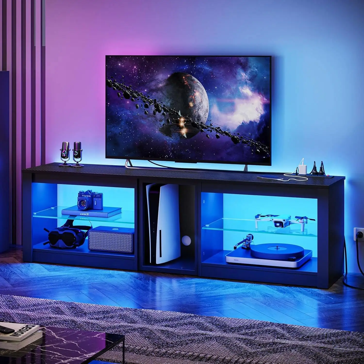 Meuble TV pour PS5 avec prises - Gaming Console Room avis et prix