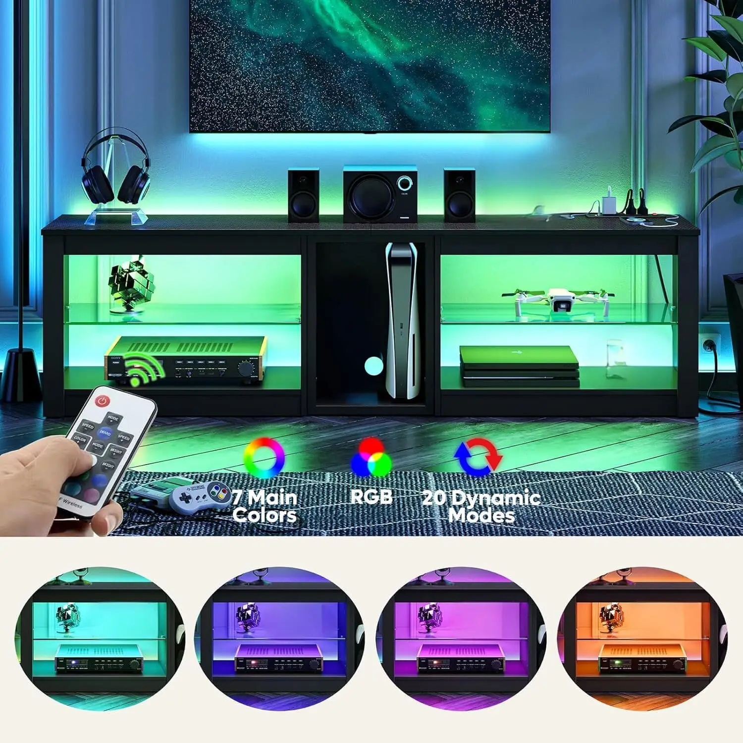 Meuble TV pour PS5 avec prises - Gaming Console Room avis et prix